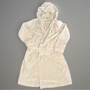 UGG Plush Robe Womens Medium Miranda Hooded Plush Fleece Belted Wrap Soft Cozy